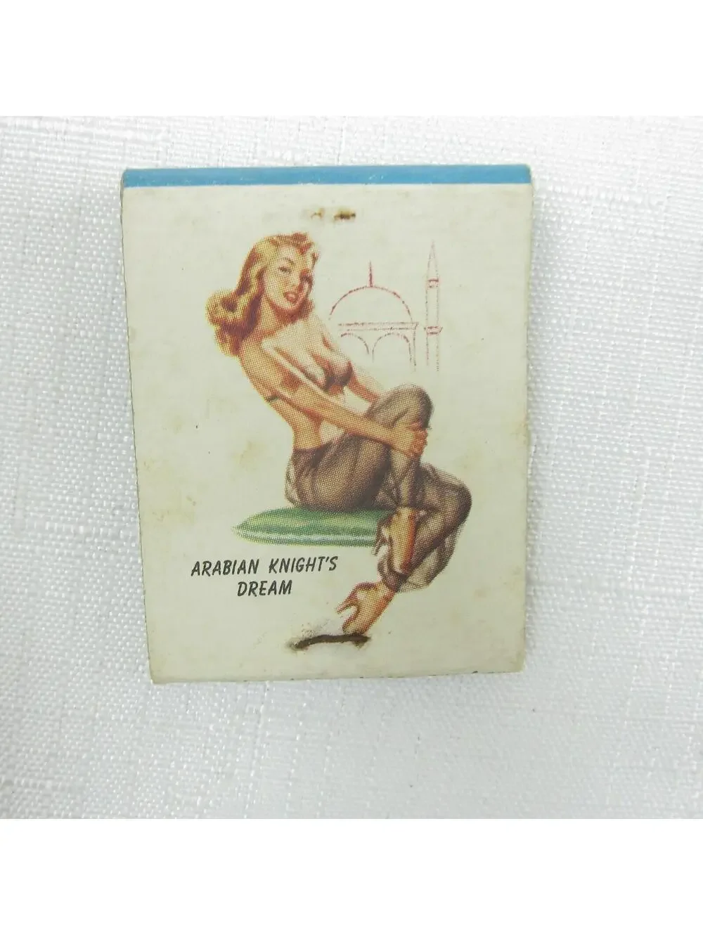 2 Vintage Matchbooks FULL Pinup Girlie A Good Connection & Arabian Knights Dream